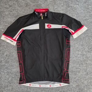 Castelli Free AR 4.0 Jersey Mens 2XL‎ Black Red Full Zip Biking Cycling Racing